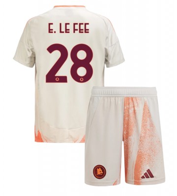 AS Roma Enzo Le Fee #28 Segunda Equipación Niños 2024-25 Manga Corta (+ Pantalones cortos)